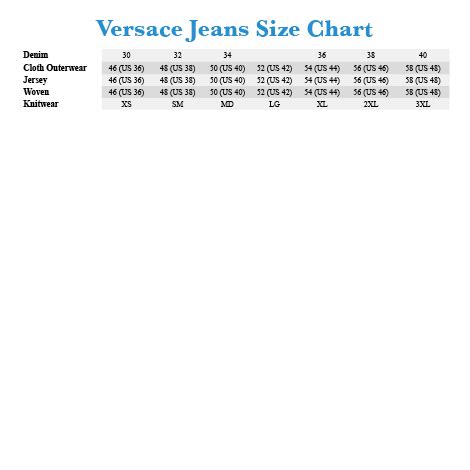 versace shirt chart|Versace size conversion chart.